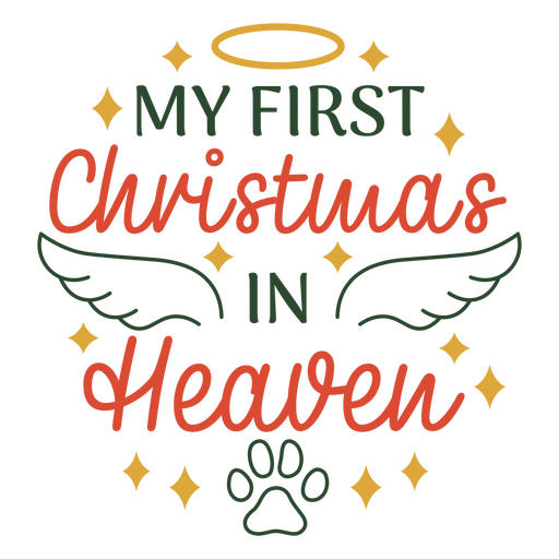 Mein erstes Weihnachten im Himmel PNG-Design