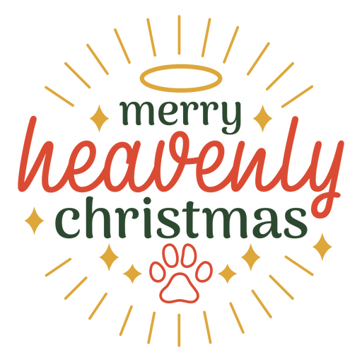 Merry heavenly christmas quote PNG Design