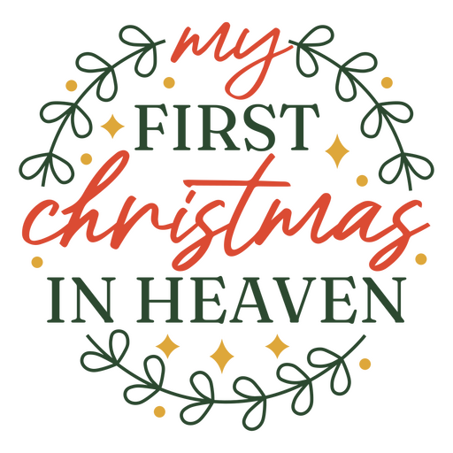 My first christmas in heaven svg PNG Design