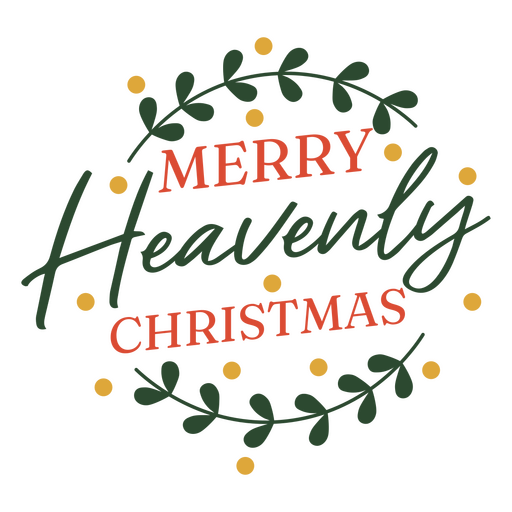 Merry heavenly christmas logo PNG Design