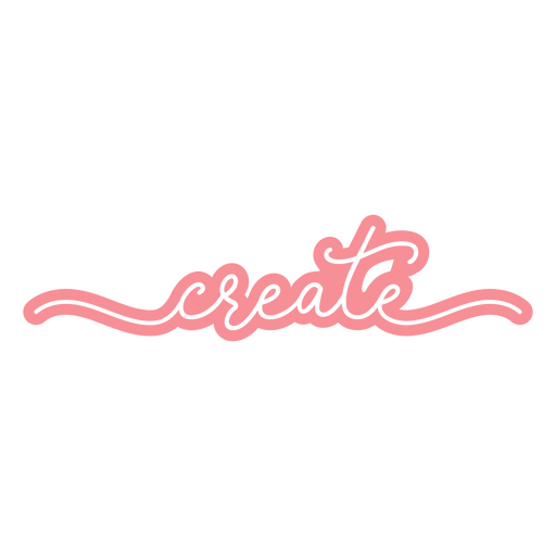 Das Wort ?erstellen? in Pink PNG-Design