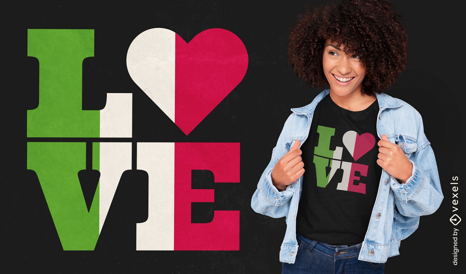 Love Italy T-shirt Design Vector Download