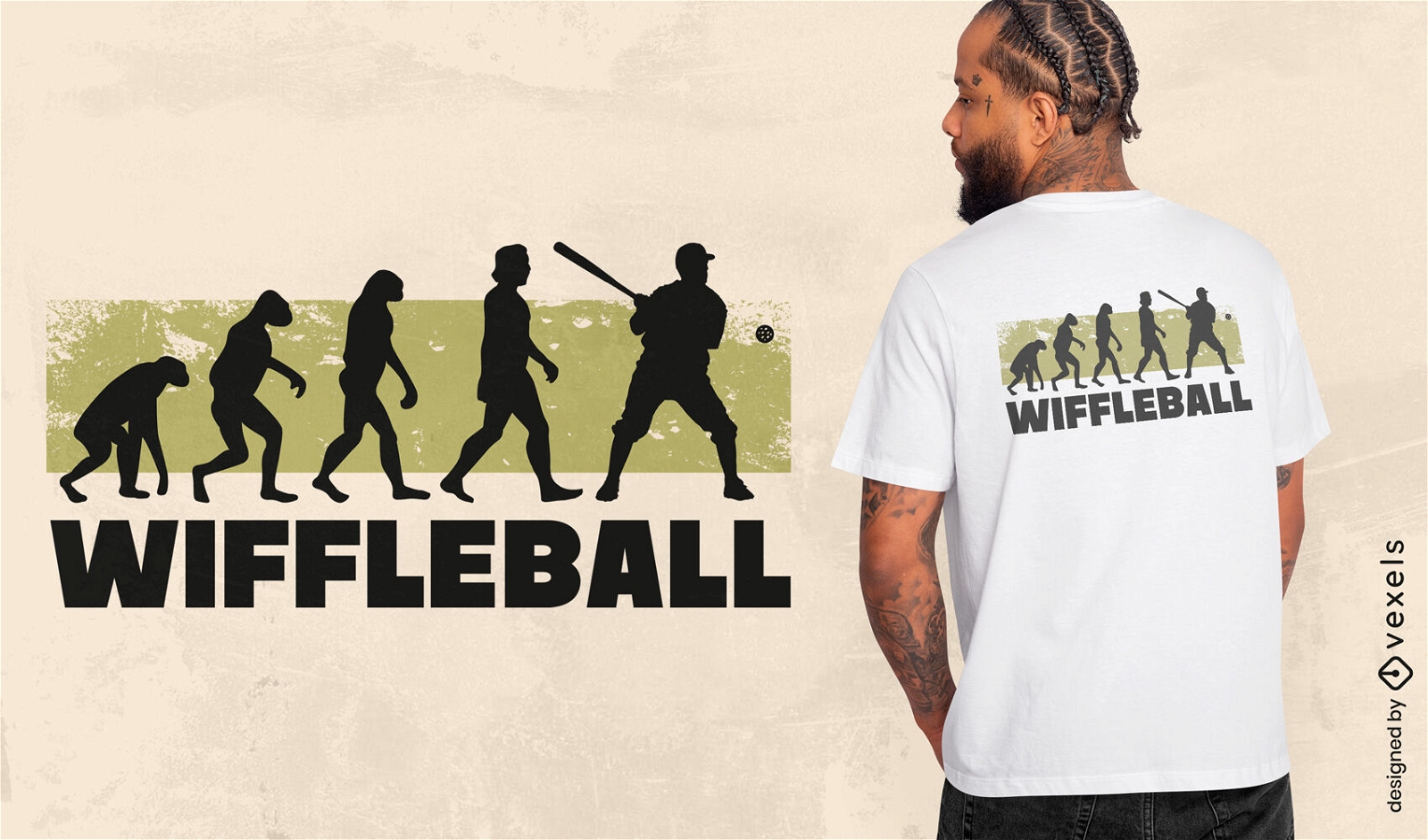 Diseño de camiseta de wiffleball.