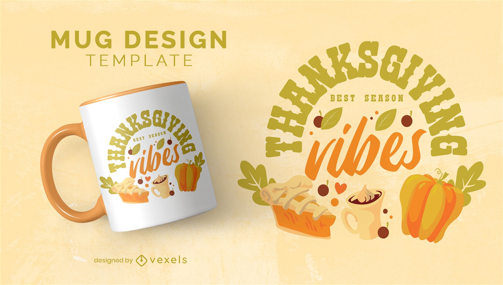 Thanksgiving-Feiertags-Essensbecher-Design