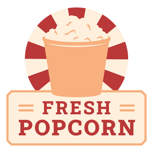 Vintage fresh popcorn vendor sign PNG Design
