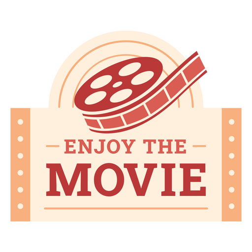 Diseño vintage para noche de cine con carrete de película Diseño PNG