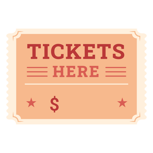 Design clássico de ingresso para eventos com elementos de estilo vintage. Desenho PNG