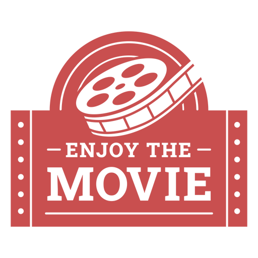 Fun movie night design with film reel PNG Design