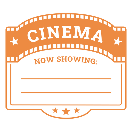 Diseño de marquesina de cine con información de proyección Diseño PNG