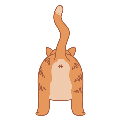 Cartoon-Katze steht auf ihren Hinterbeinen PNG-Design