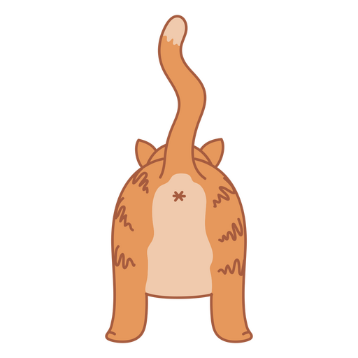 Gato de desenho animado em pé sobre as patas traseiras Desenho PNG