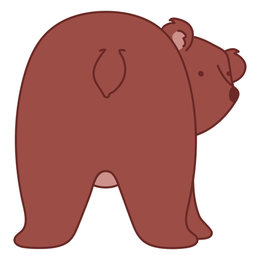 Ilustración de un oso juguetón Diseño PNG