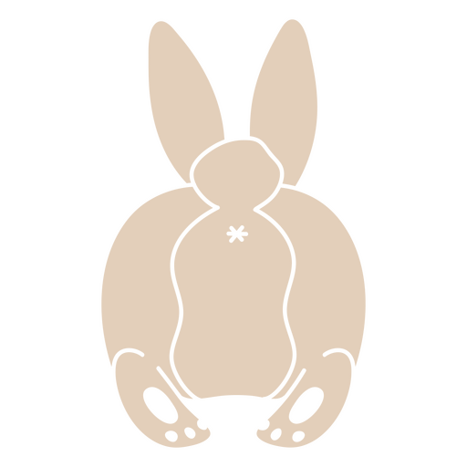 Illustration of a bunny's back PNG Design