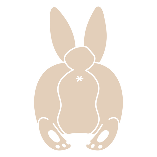 Ilustração das costas de um coelho Desenho PNG
