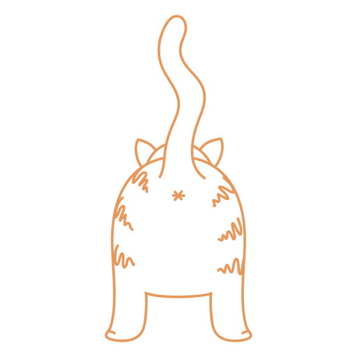 A cauda do gato ? mostrada Desenho PNG
