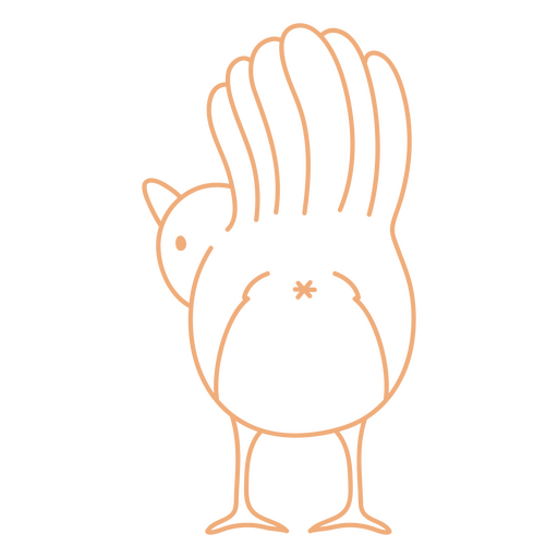 Silhouette of a chicken with its wings outstretched PNG Design
