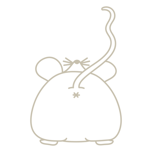 Silhouette of a mouse PNG Design