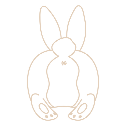 Bunny with ears PNG Design