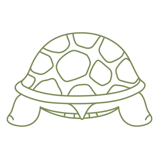 Minimalistisches Linienkunst-Schildkrötendesign PNG-Design