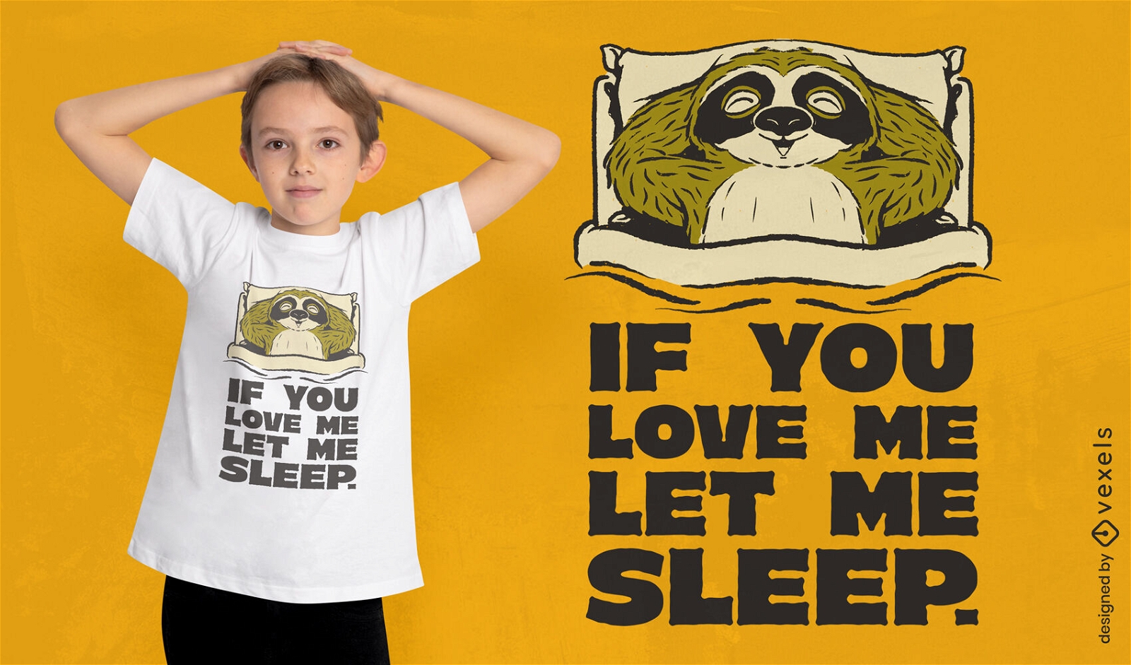 Wenn du mich liebst, lass mich schlafen, T-Shirt-Design