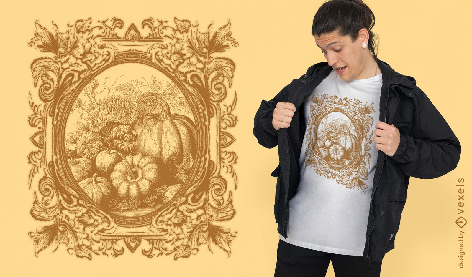 Thanksgiving-Gemüse-T-Shirt PSD