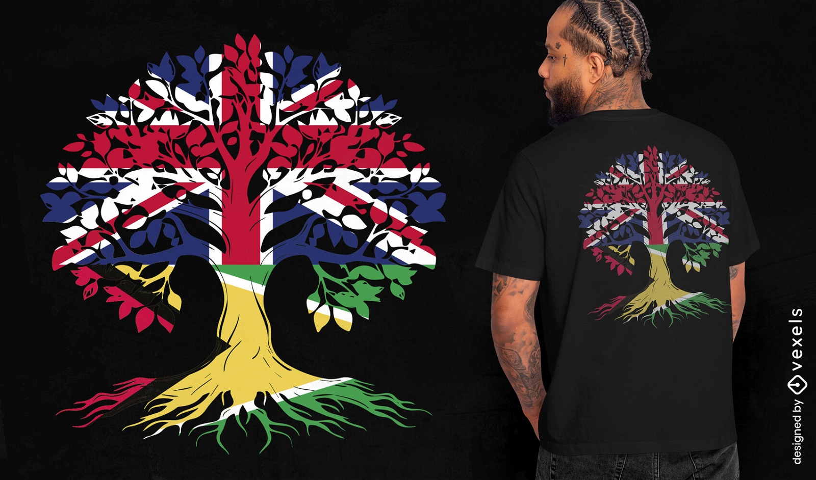 ANFORDERN SIE ein britisches Baum-T-Shirt-Design