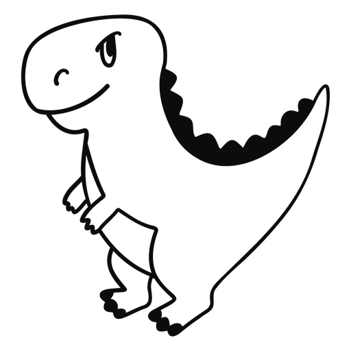 Silhueta T-rex Desenho PNG