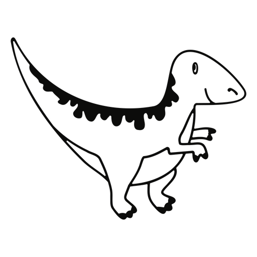 Black silhouette of a t - rex dinosaur PNG Design