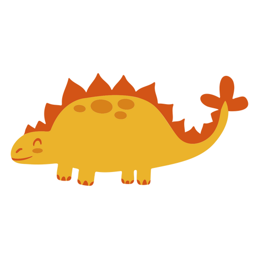 Orangefarbener Dinosaurier PNG-Design