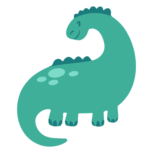 Dinossauro verde com cauda de tronco Desenho PNG