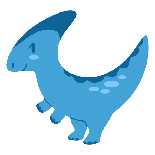 Blauer Dinosaurier auf zwei Beinen stehend PNG-Design