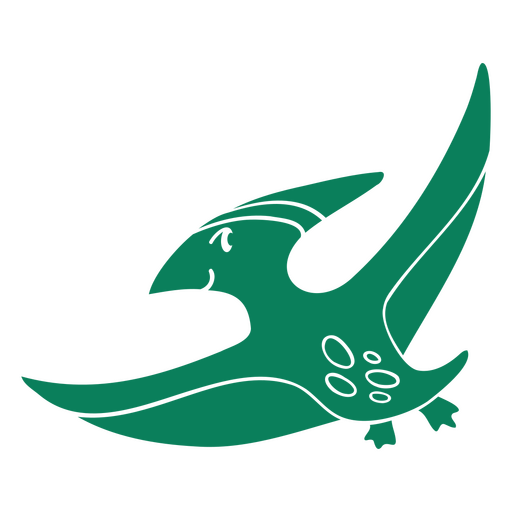 Green dinosaur flying in the air PNG Design