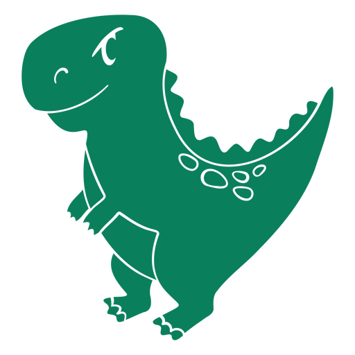 T-rex verde com cara de desconfiado  Desenho PNG