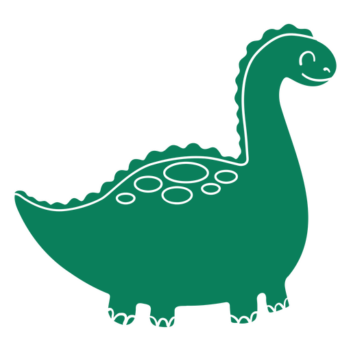 Green dinosaur standing tall PNG Design