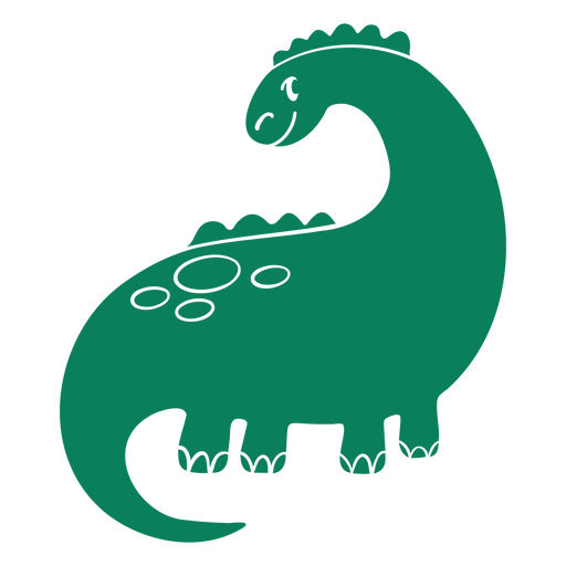 Niedliches grünes Dinosaurier-Charakter-Illustrationsdesign PNG-Design
