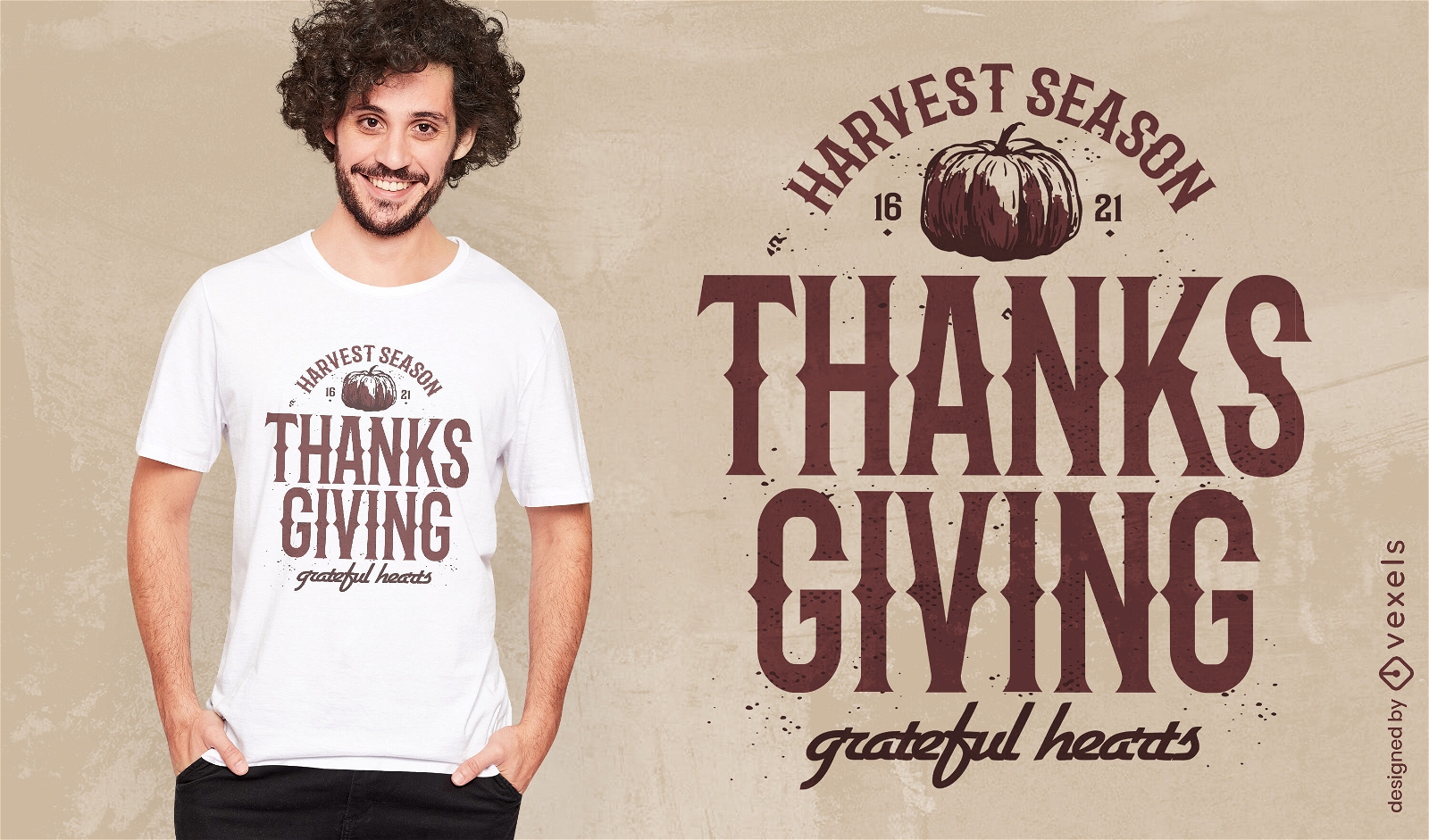 Thanksgiving-T-Shirt-Design f?r die Erntezeit