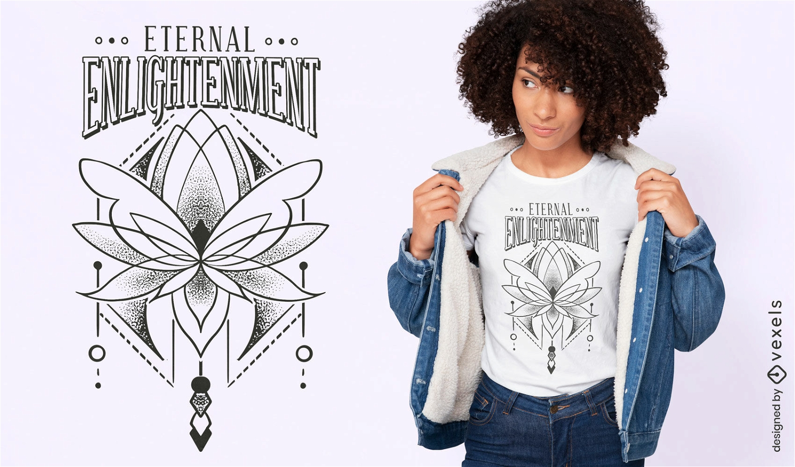 T-Shirt-Design mit Lotusblüten-Zitat