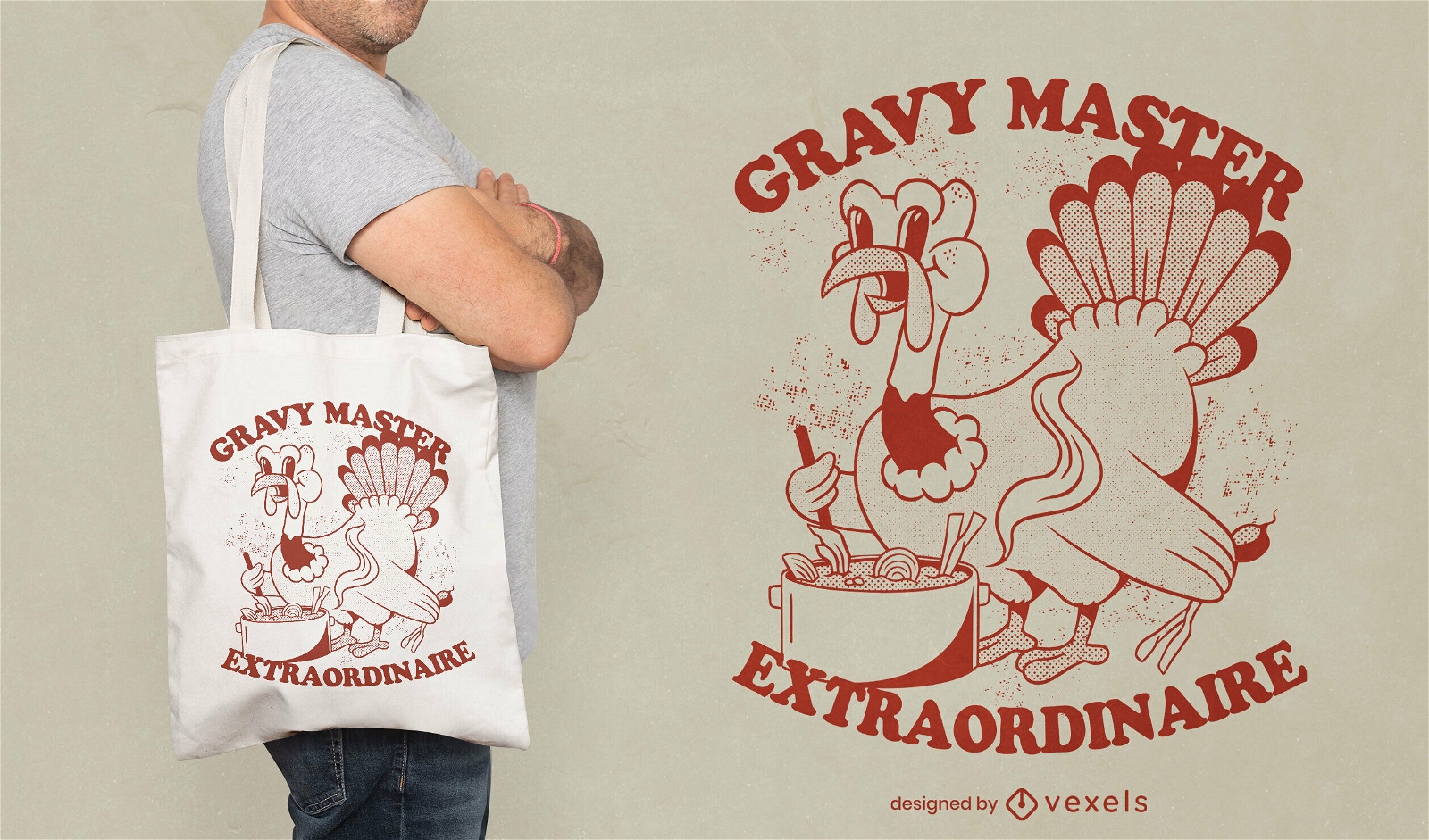 Design de sacola Gravy master turkey