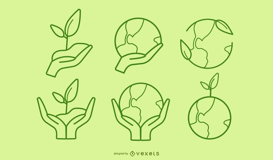 Green Theme Icons Collection Green Theme Icons Collection