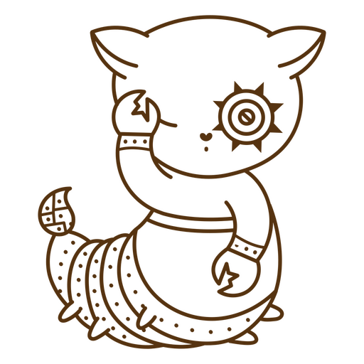 Bonito diseño de personaje ilustrado con un toque lúdico. Diseño PNG