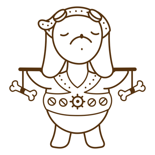 Design de personagem de cachorro de desenho animado brincalhão Desenho PNG