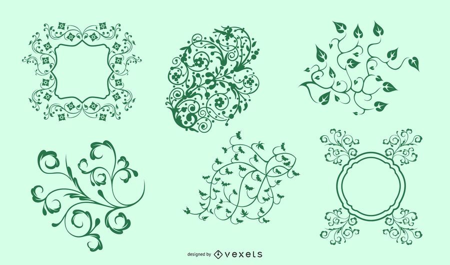 Vector Green Seamless Floral Ornament Vector Download