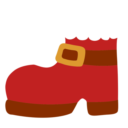 Festive red winter boot illustration for holiday decoration PNG Design