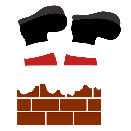 Santa claus in a chimney PNG Design