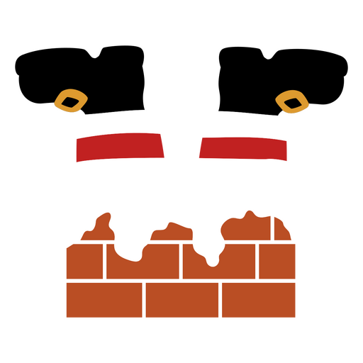Weihnachtsmann-Schornstein-Symbol PNG-Design