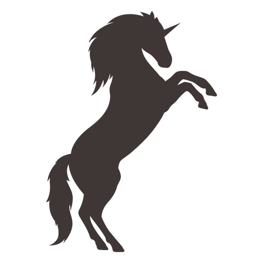 Design elegante de silhueta de unicórnio Desenho PNG