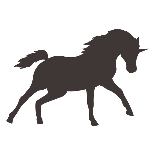 Diseño de silueta de unicornio majestuoso Diseño PNG