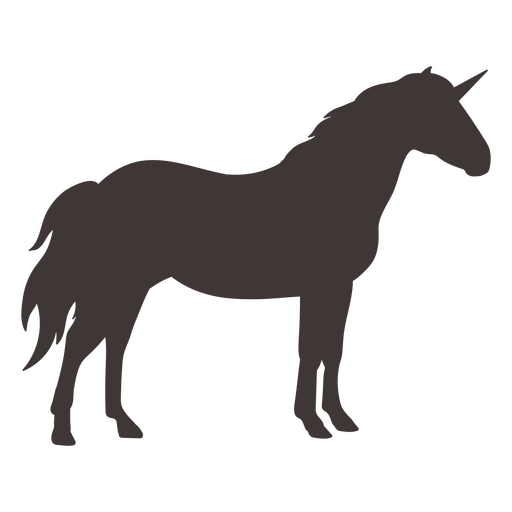 Diseño único de silueta de unicornio. Diseño PNG