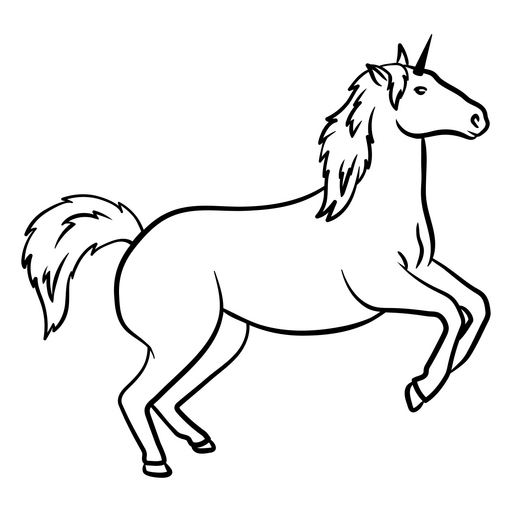 Ilustração divertida de unicórnio para designs divertidos Desenho PNG