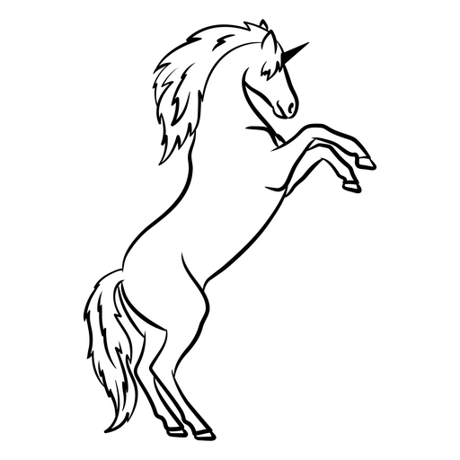Ilustração majestosa de unicórnio Desenho PNG